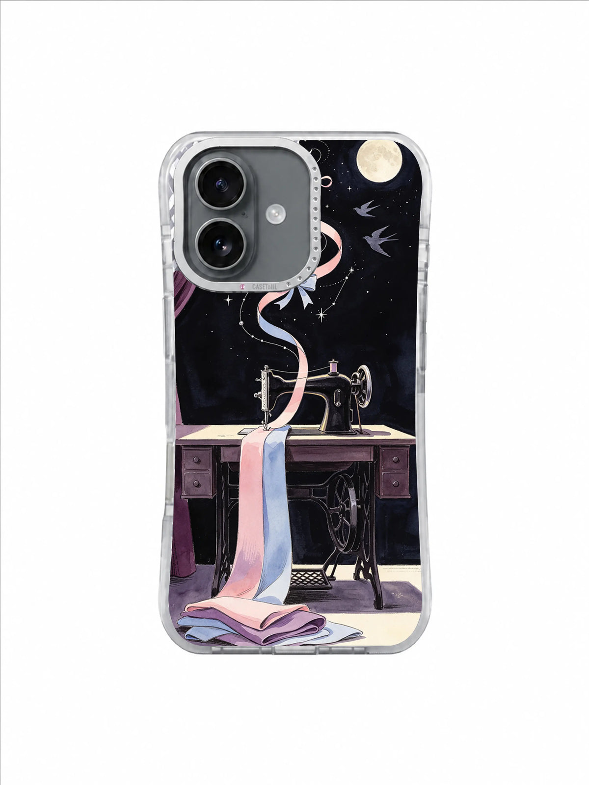 Ribbon Constellation iPhone 17 Case – Full Moon Bow Constellation artwork