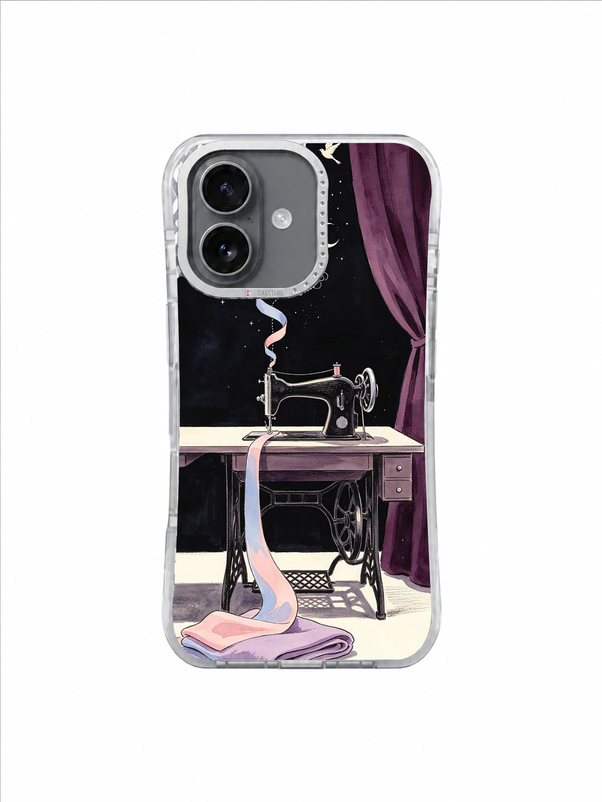 Ribbon Constellation iPhone 17 Case – Ivory Table Morning Courage artwork