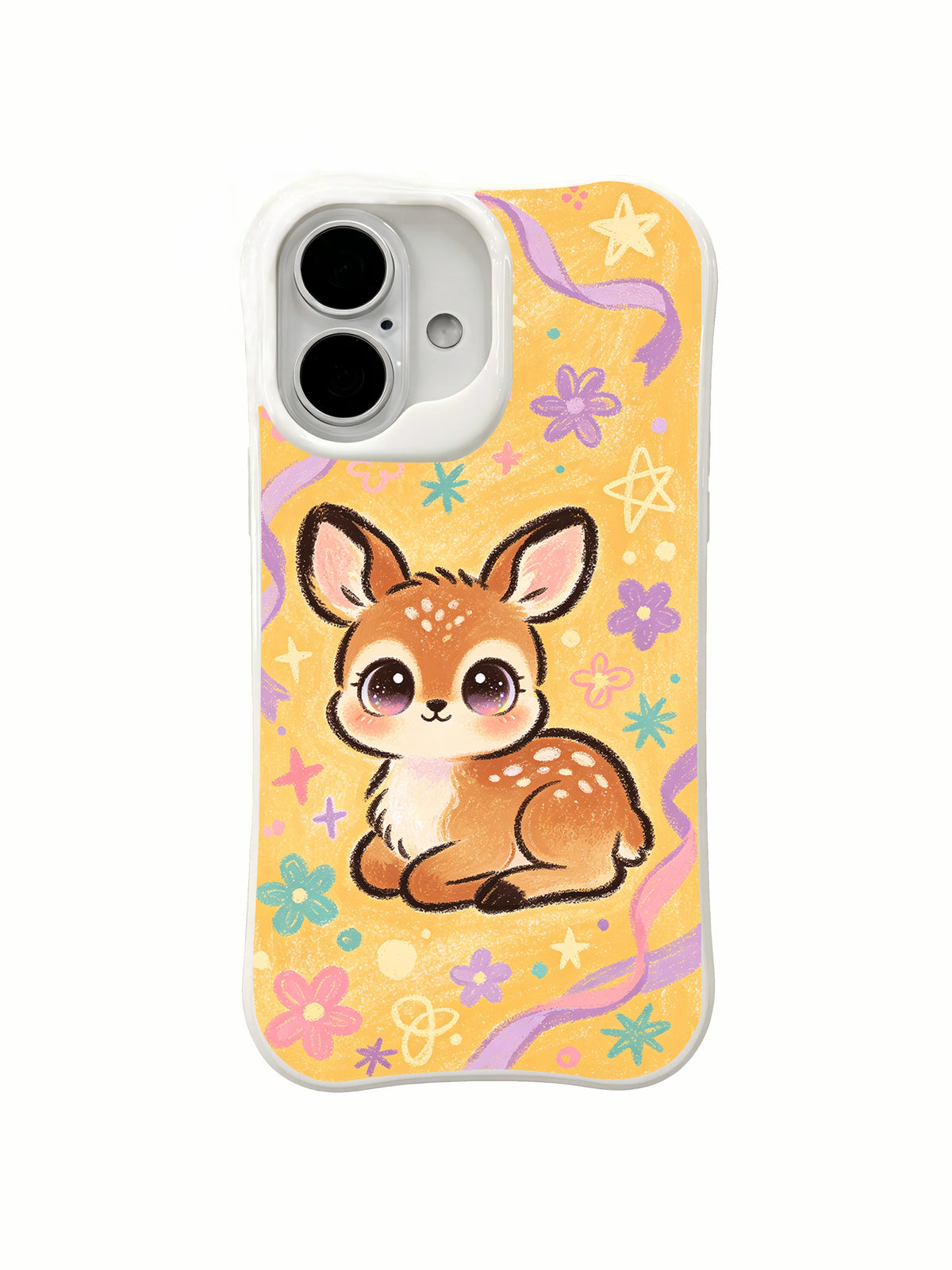 Ribbon Fawn iPhone 16 Plus case front artwork