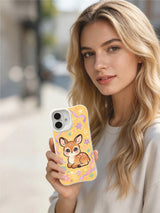 Ribbon Fawn floral phone case lifestyle