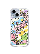 Pastel Ribbon River pattern iPhone 14 case