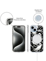 Ribbon Ghost Waltz iPhone 15 Plus case front and rear detail presentation