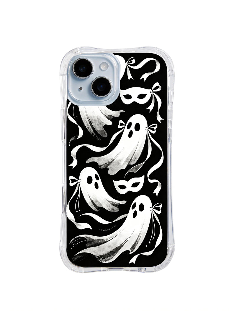 Ribbon Ghost Waltz iPhone 15 Plus Case – Coquette Gothic Art