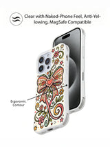 Ribbon Heart Garden MagSafe iPhone 14 Pro case detail
