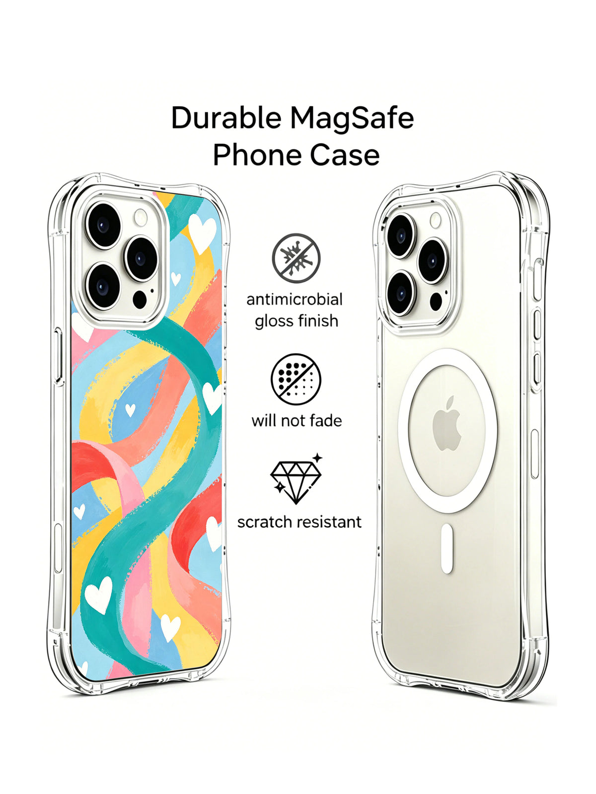 Doğrulanmamış koruma, uyum veya MagSafe ifadeleri içeren tedarik pazarlama görseli
