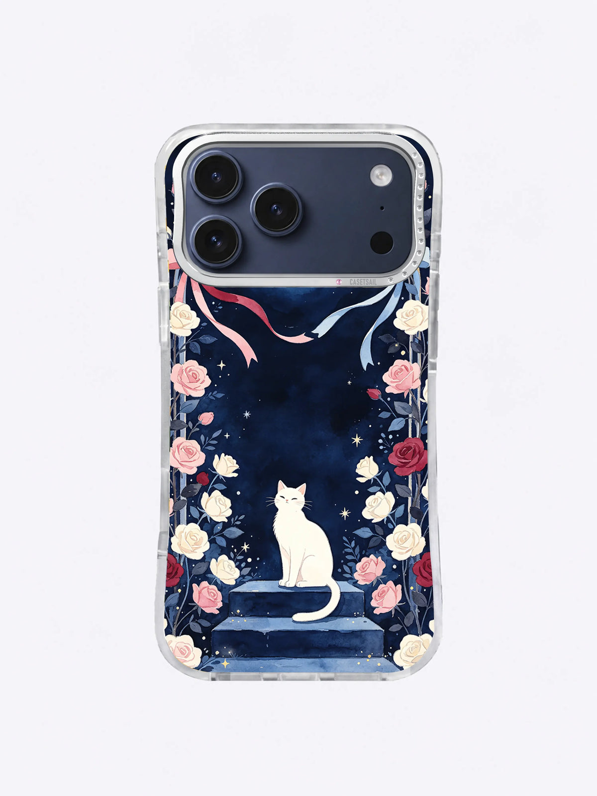 The Ribbon Moon Garden iPhone case, Rose Arch Moon Garden artwork