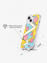 Ribbon Pop Geometry iPhone 15 case impact protection