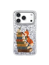 Book Staircase Fox artwork for Ribbon Returns iPhone 17 Pro Case with a rust-orange fox returning ribbon bookmarks