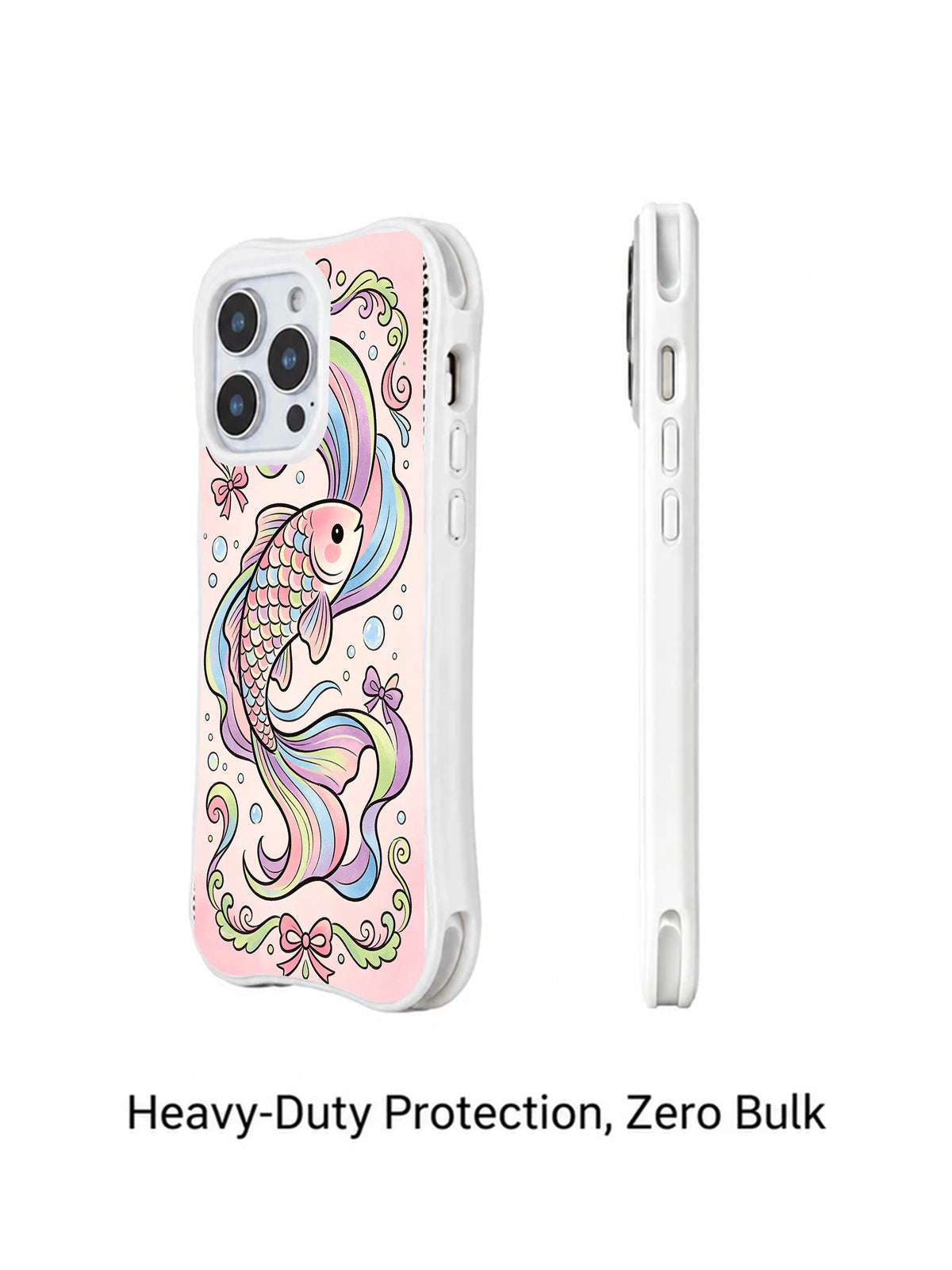 Cute ribbon fish iPhone 14 Pro case angle