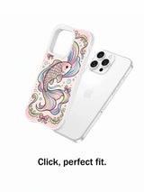 Pastel coastal fish phone case side view