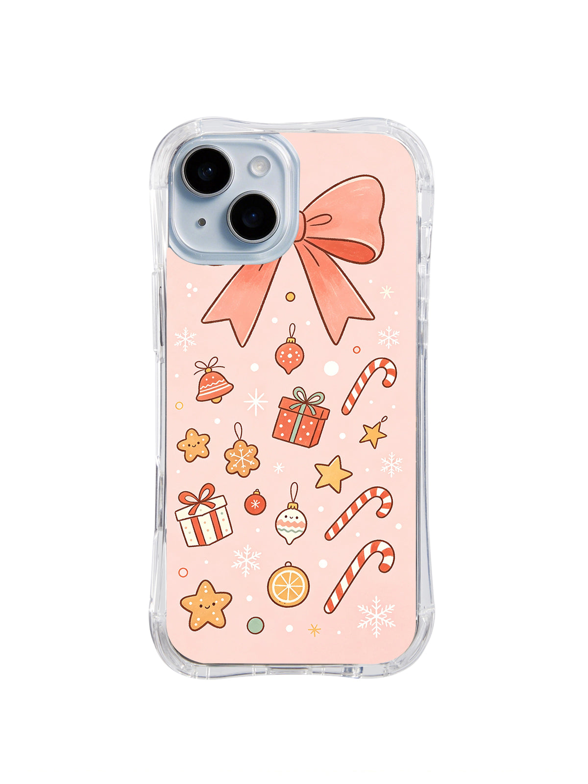 Grand Christmas Bow pink holiday iPhone 14 Plus phone case