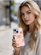 Ribbon Wish Morning folk art phone case lifestyle view