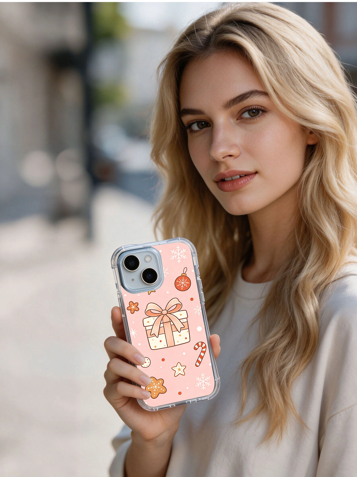 Ribbon Wish Morning folk art phone case lifestyle view