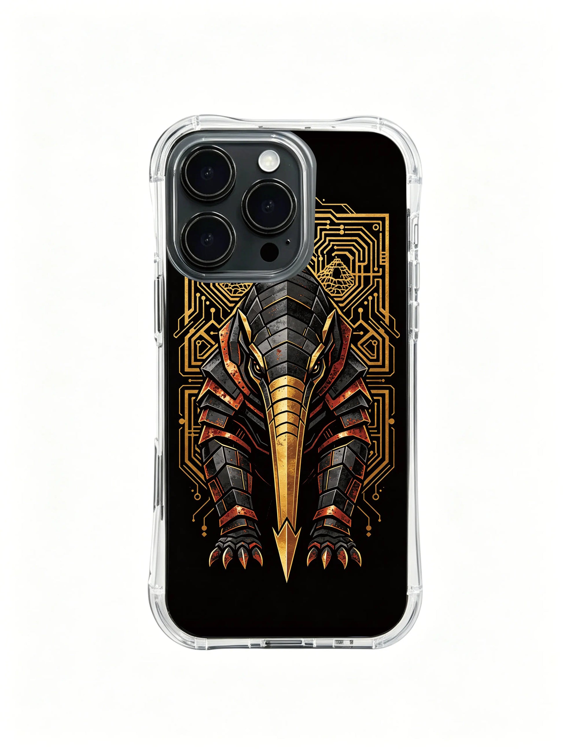 Rock armor mechanical anteater PhoneCasing, slim profile iPhone 14 Plus Case with unique art design, protective cover for iPhone 14 Plus.