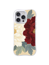 Crimson Ivory Garden Pair pattern on iPhone 15 Pro case