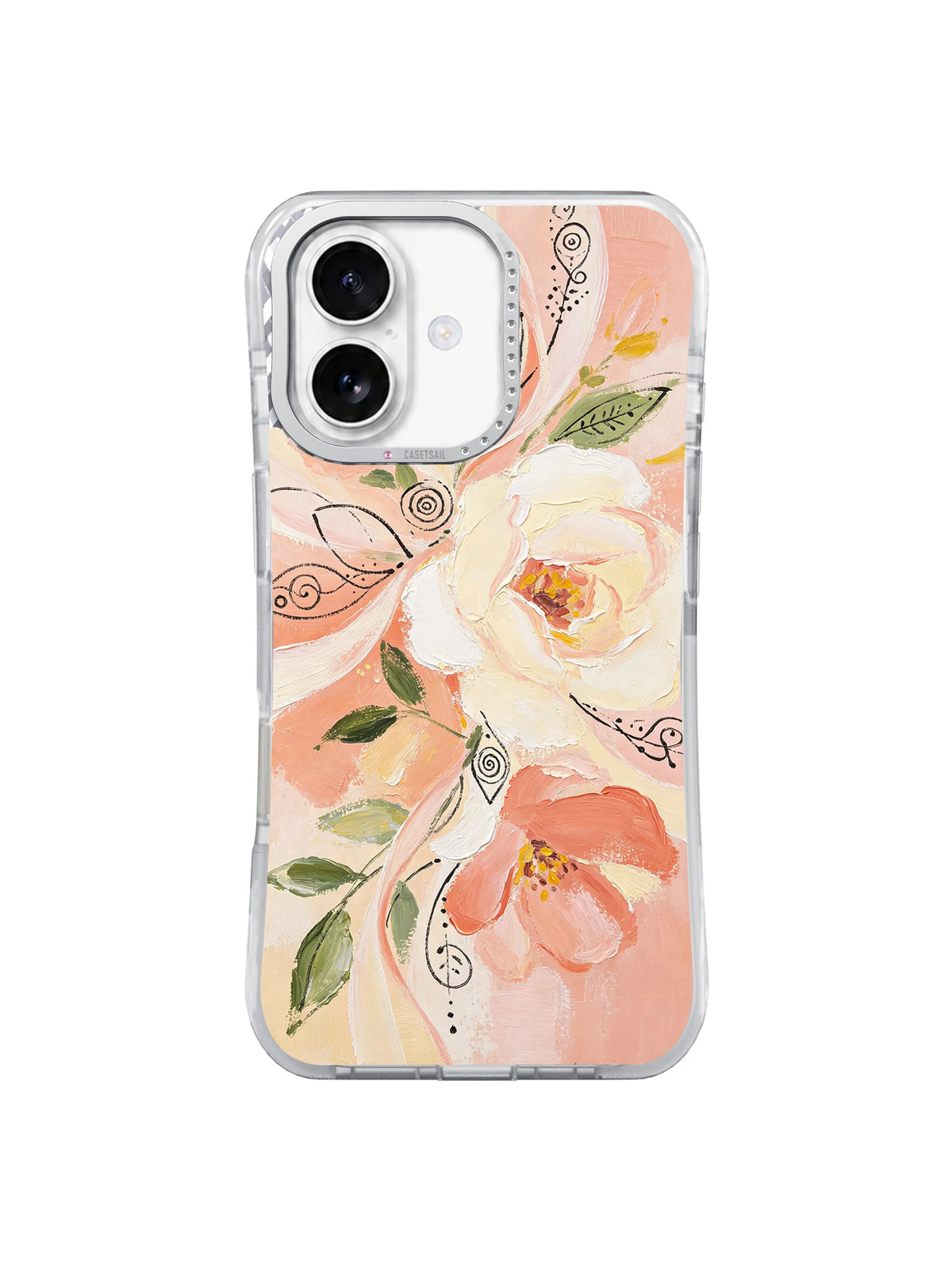 Blushing Rose Waltz iPhone 16 Pro case pattern