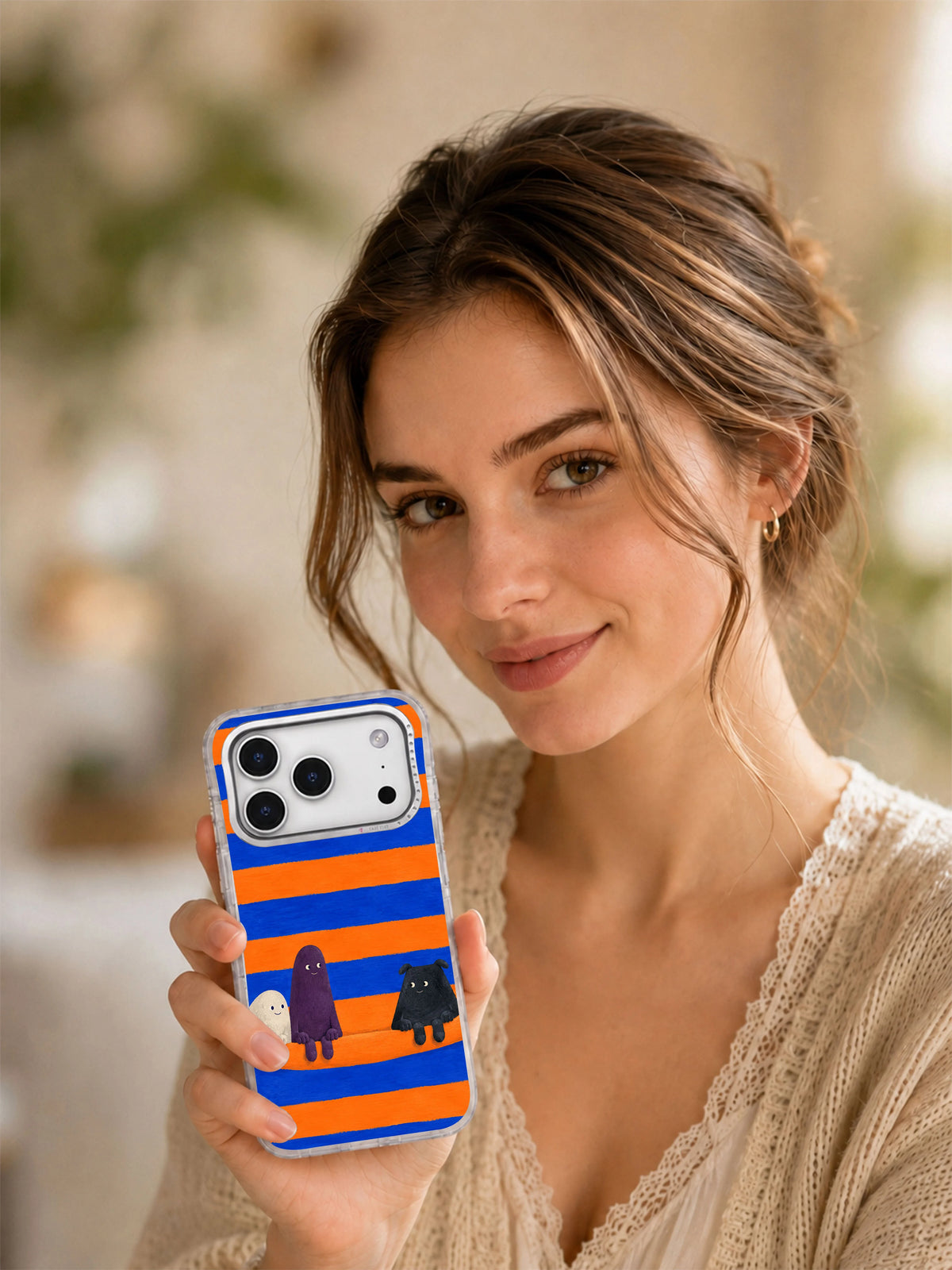 Lifestyle view of Room for One More iPhone 17 Pro case
