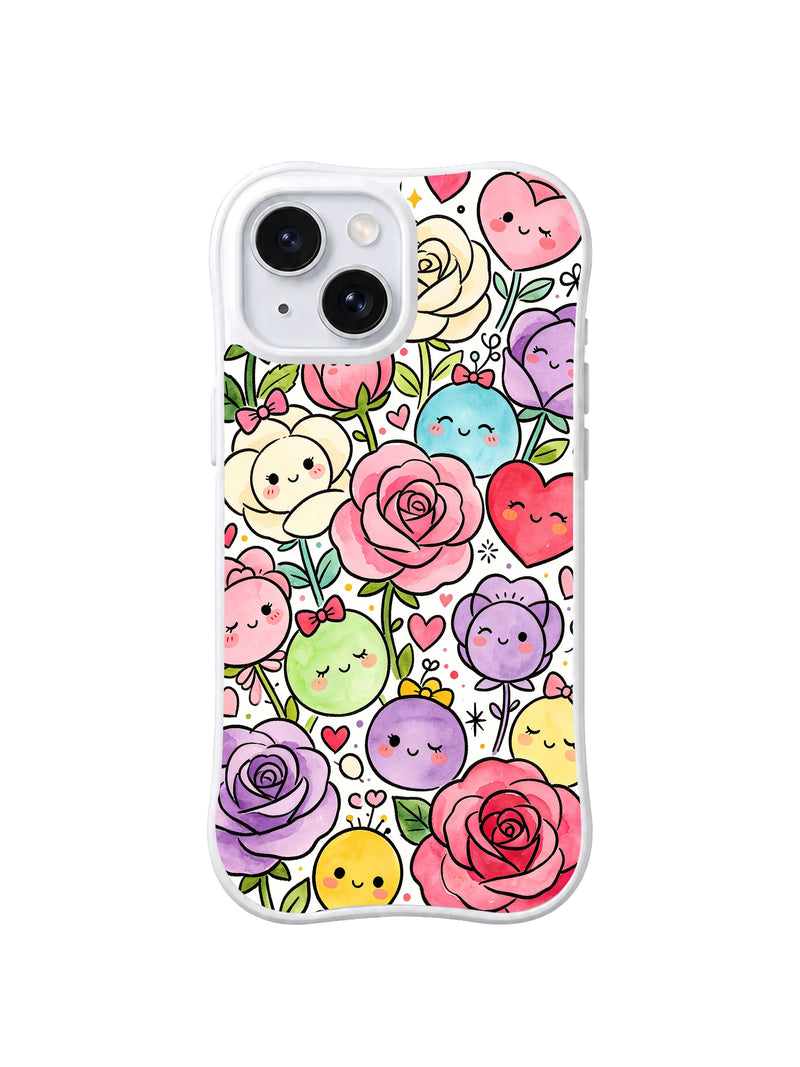 Gül Pembesi Gülümseme Partisi iPhone 15 Plus Kılıfı
