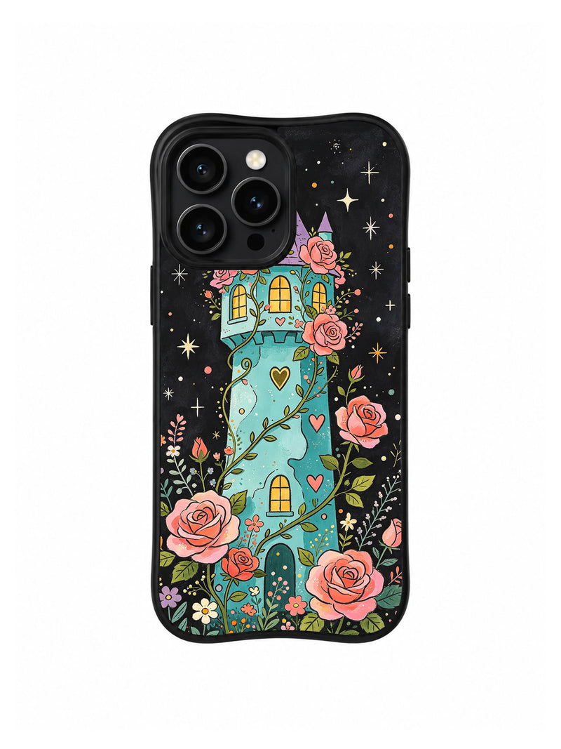 Rose Moon Tower iPhone 13 Pro Max Case – Floral Fantasy
