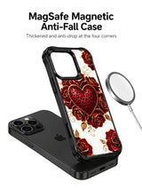 Rose Rebel Hearts floral leopard iPhone 16 Pro case view 2