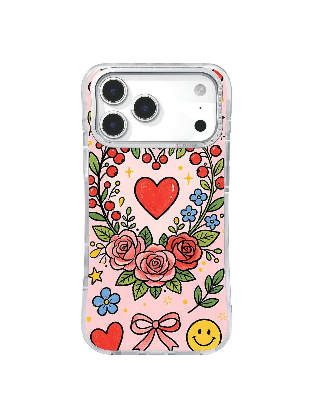 Rose Wreath Smile on an iPhone case