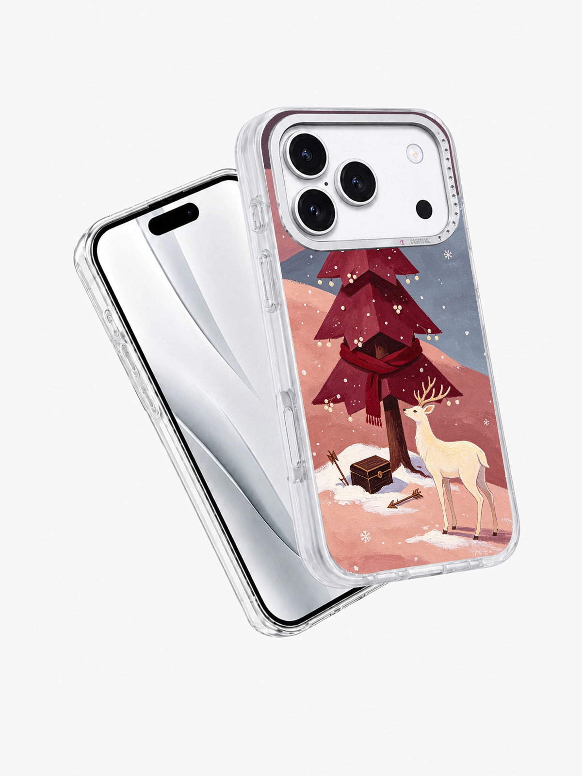 The Rosewood Deer Vigil iPhone 17 Pro case angled product view