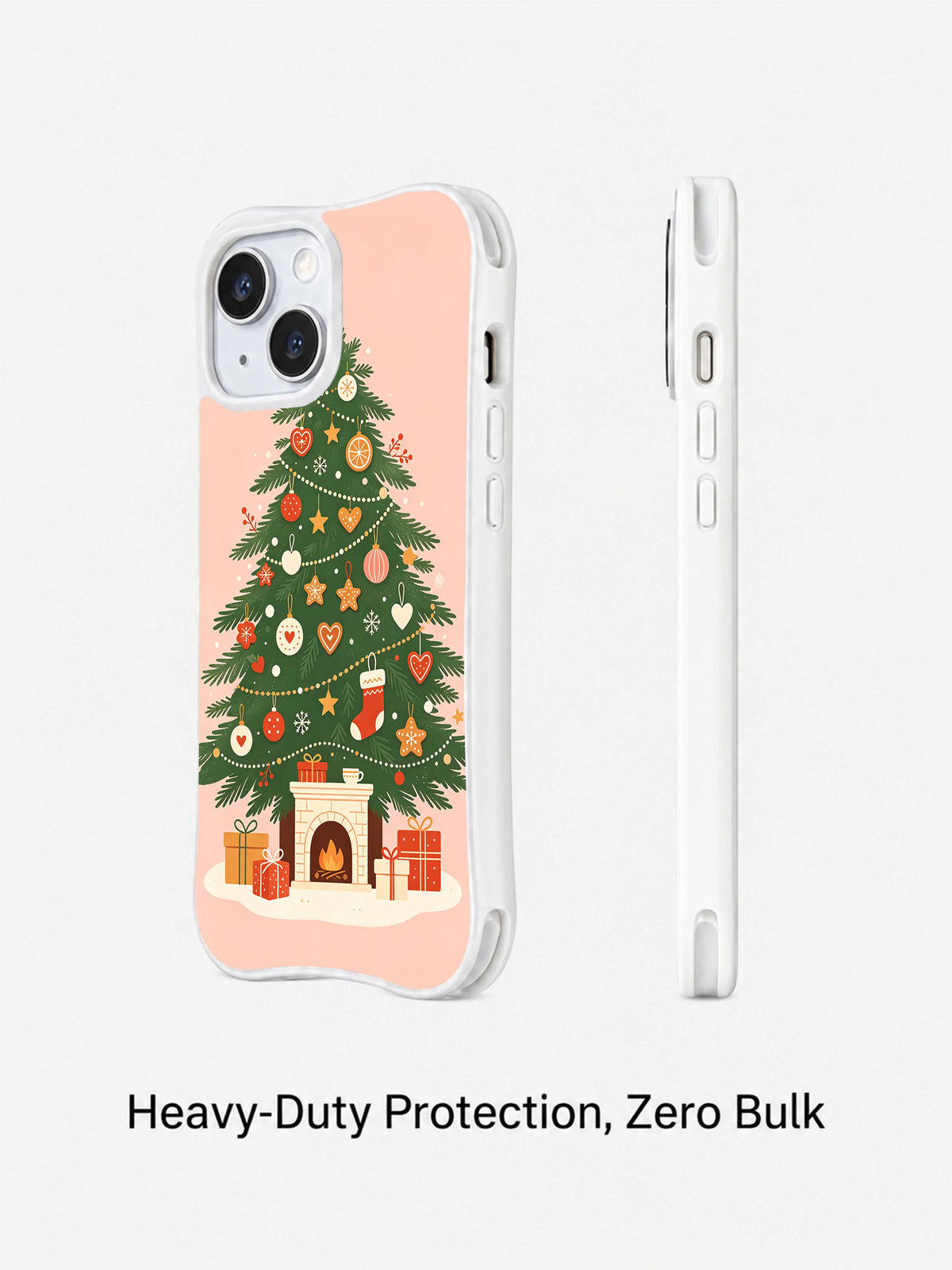 Rosy Hearth Holiday folk art Christmas phone case side view