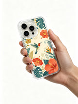 Product or handheld view of the Ruby Hummingbird Hibiscus case