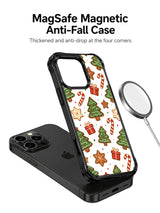 Rustic Christmas Treat Trail: Ürün görselinde telefon, ayrı desenli kılıf ve yuvarlak aksesuar.