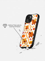 Rustic Pony Harvest Trail: Angled illustrated case above broken fragments in a promotional illustration.