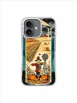 Pumpkin Lantern Field Guard artwork on an iPhone 17 case