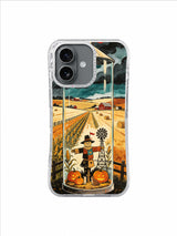 Petrol Storm Cornrows artwork on an iPhone 17 case