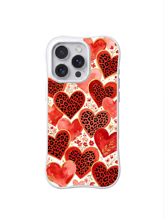 Scarlet Whisper Garden floral heart iPhone 16 Pro case view 1