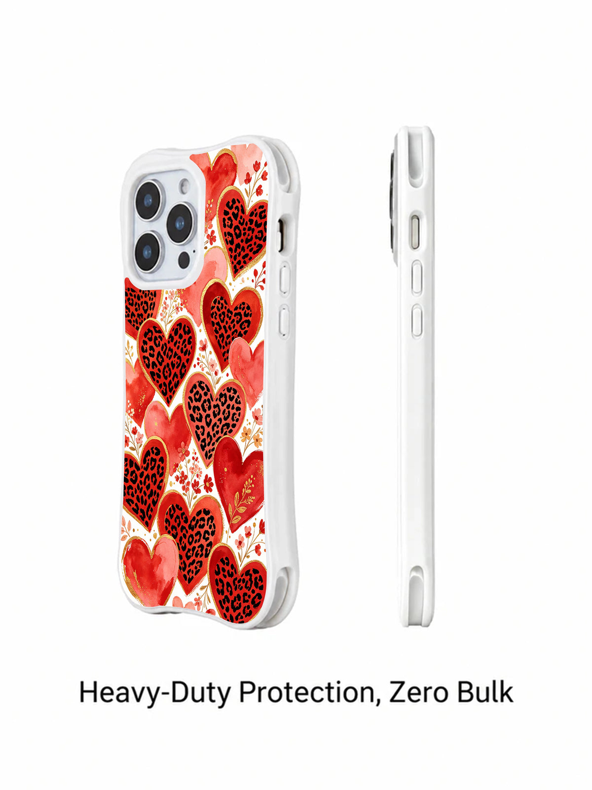 Scarlet Whisper Garden floral heart iPhone 16 Pro case view 3