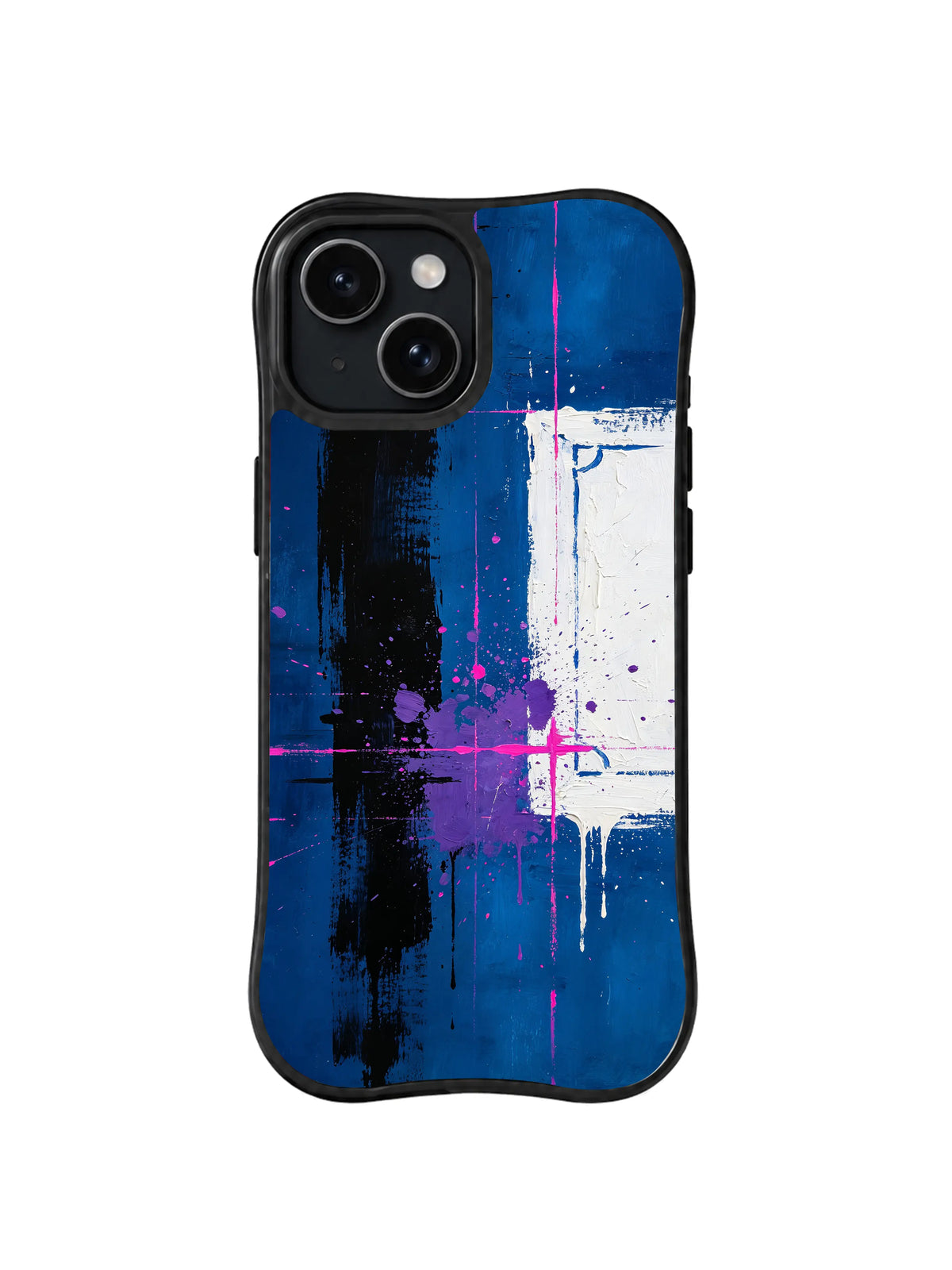 Neon Annotation Grid dark academia iPhone 15 Plus case by Zara Vexley