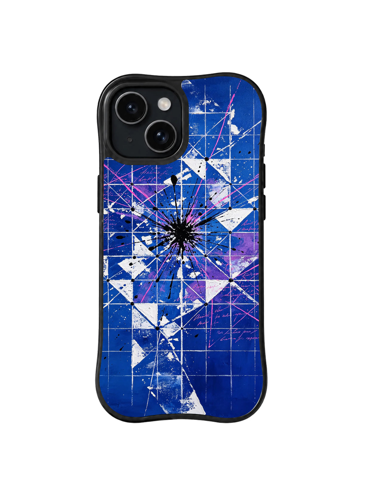 Scholar Geometry Burst blue pink academia iPhone case