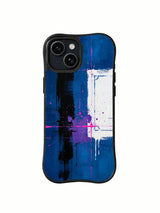 Neon Annotation Grid iPhone 15 Plus case front product view