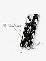 The Scholar’s Secret Apparitions iPhone 15 Plus case in angled product display