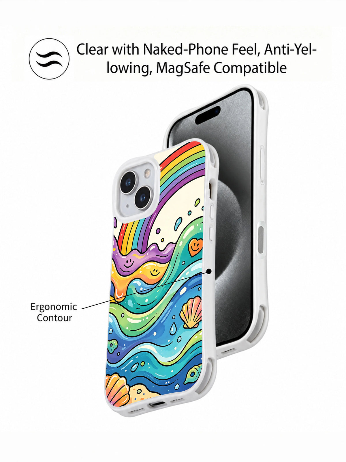 Sea Breeze Smile Drift iPhone 15 Plus case MagSafe view