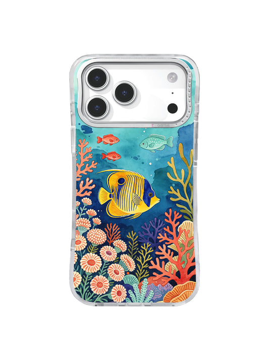 Sea Garden Parade angelfish coral iPhone case – Angelfish Blossom Reef
