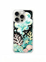 Seafoam Pop colorful coastal art iPhone 15 Pro case view 1
