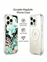 Seafoam Pop colorful coastal art iPhone 15 Pro case view 3