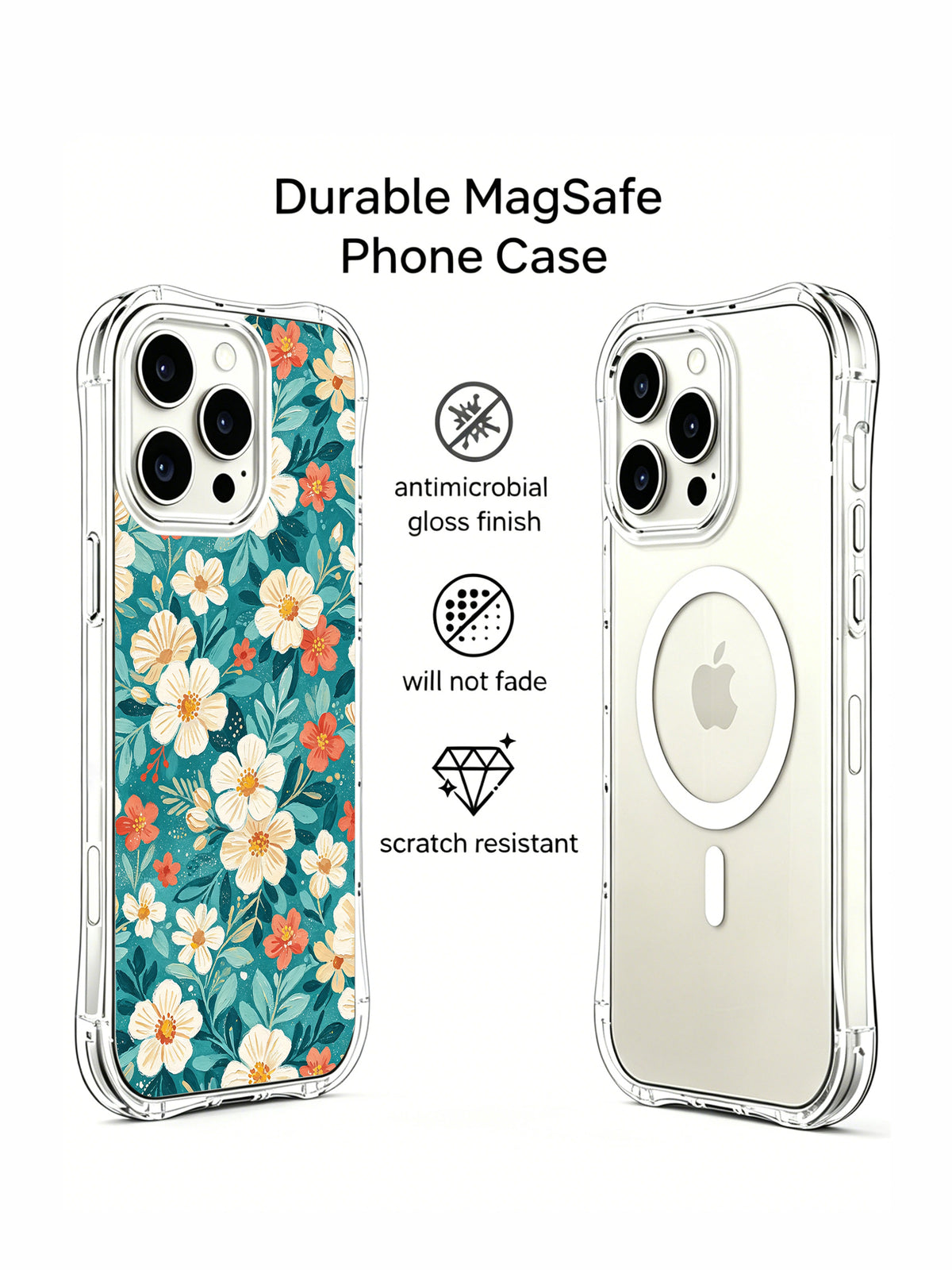 Seaside Petal Parade iPhone 15 Pro case product view 3