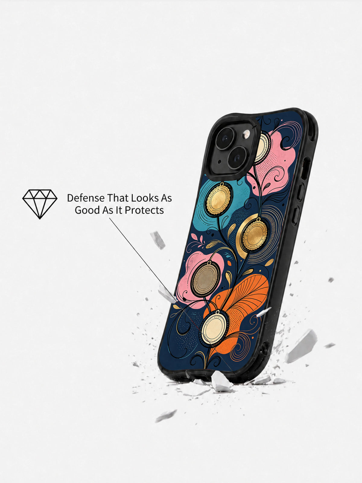 Secret Archive Garden iPhone 15 case side view