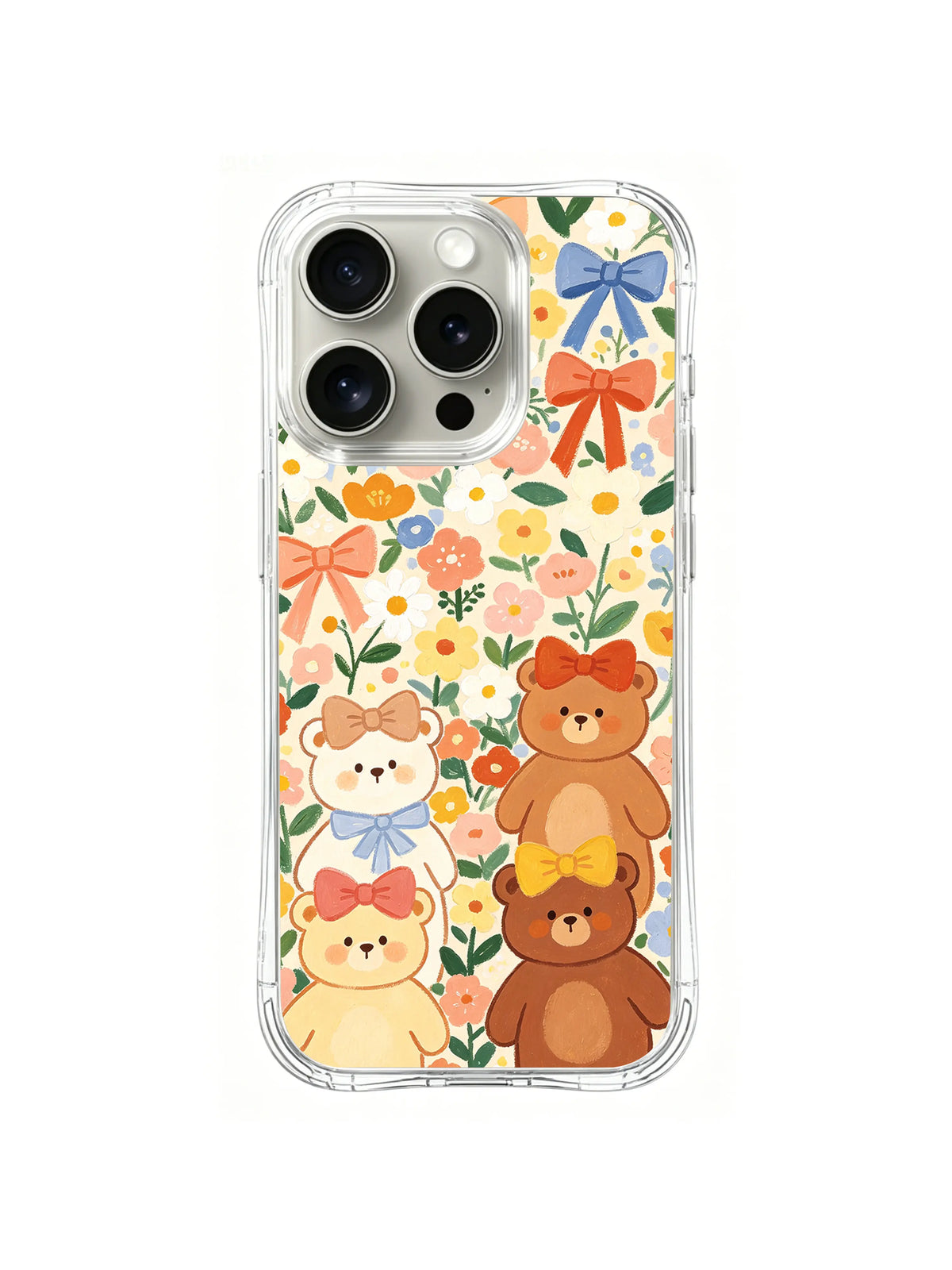 Floral Bow Quartet pattern on iPhone 14 Pro Max case