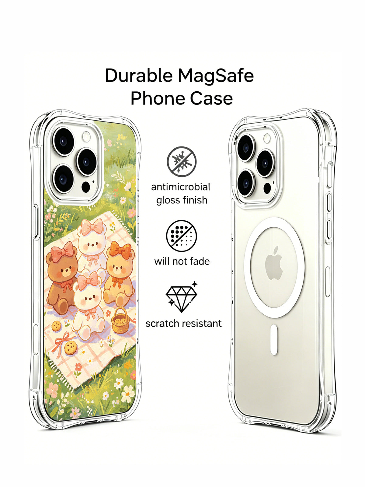 Secret Bow Bears iPhone 14 Pro Max case detail view