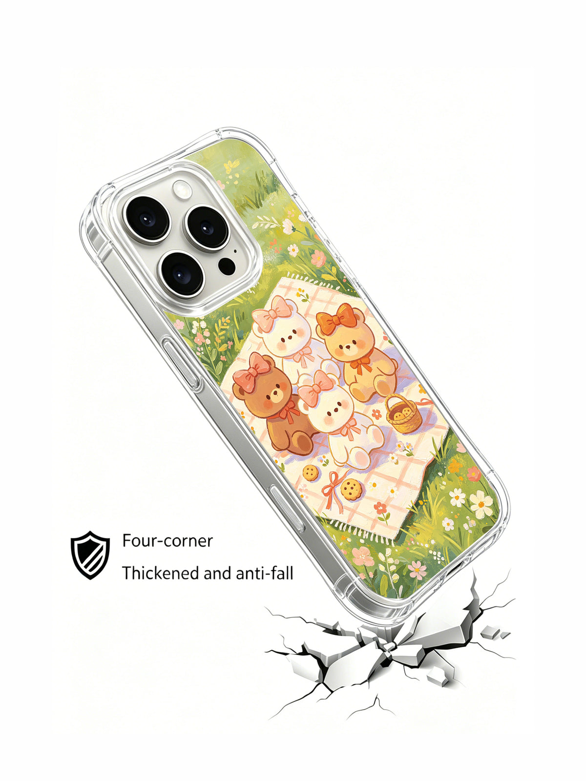 Secret Bow Bears iPhone 14 Pro Max case side view