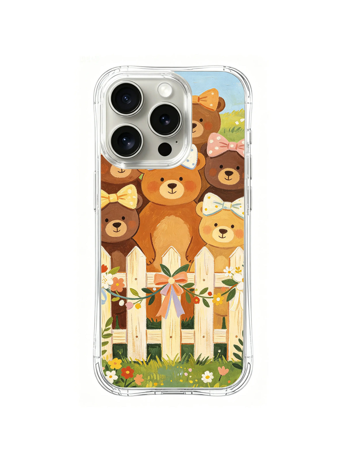 Ribbon Fence Gathering pattern on iPhone 14 Pro Max case