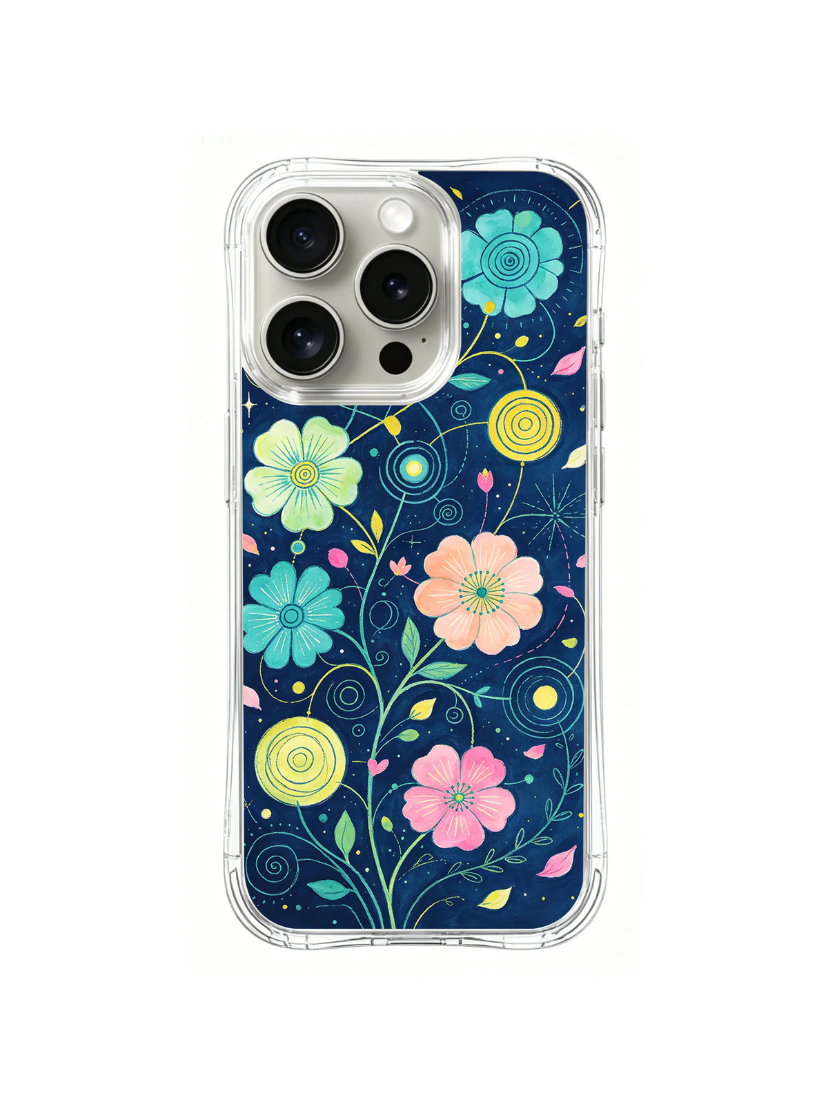 Moonlit Bloom Message pattern iPhone 14 Pro Max case