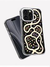 Garden maze iPhone case angled view